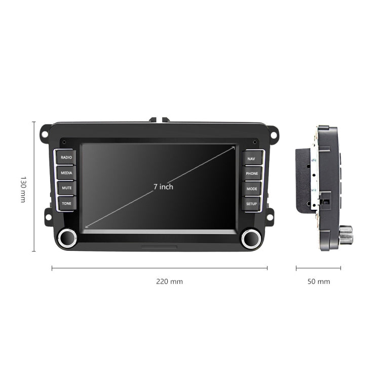 A3040 For Volkswagen 7-inch 2+32G Android Car Navigation Central Control Large Screen Player With Wireless CarPlay, Style:Standard+12Lights Camera - Car MP3 & MP4 & MP5 by PMC Jewellery | Online Shopping South Africa | PMC Jewellery | Buy Now Pay Later Mobicred