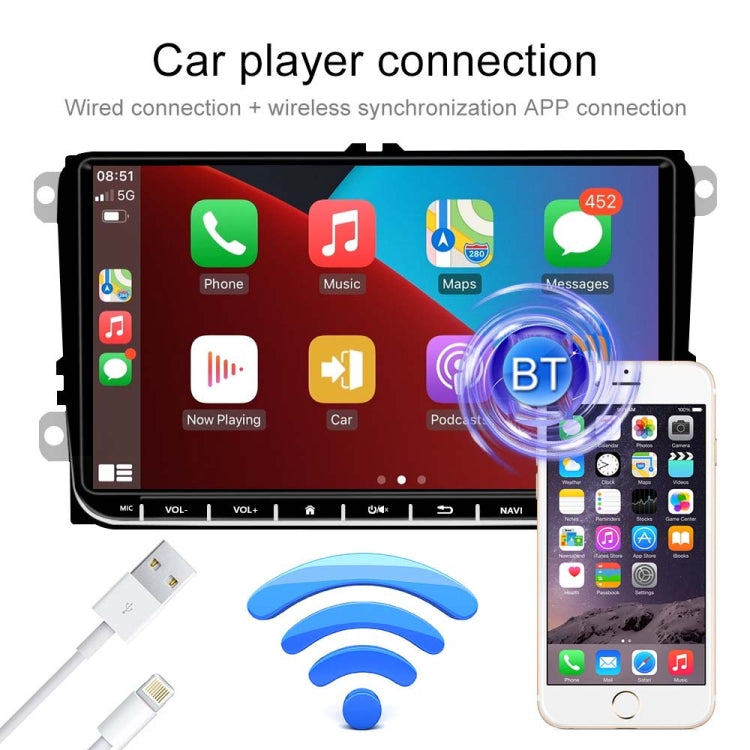 A3041 For Volkswagen 2+64G 9-inch Central Control Large Screen With Carplay Car Android10.0 Navigator Player, Style:Standard+AHD Camera - Car MP3 & MP4 & MP5 by PMC Jewellery | Online Shopping South Africa | PMC Jewellery | Buy Now Pay Later Mobicred