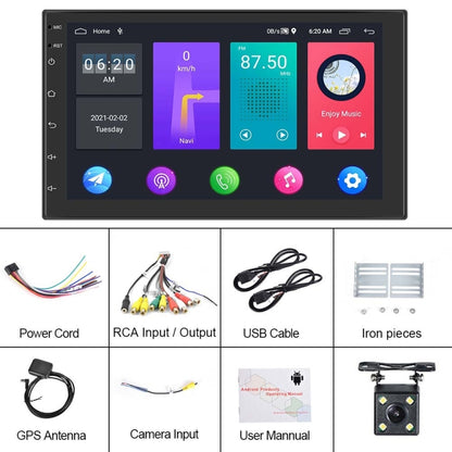 A2799 10 Inch Android WiFi 2+32G Central Control Large screen Universal Car Navigation Reversing Video Player, Style:Standard+4Lights Camera - Car MP3 & MP4 & MP5 by PMC Jewellery | Online Shopping South Africa | PMC Jewellery | Buy Now Pay Later Mobicred