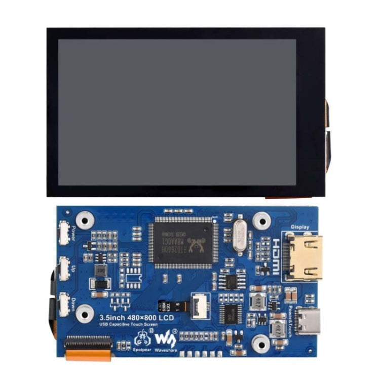 Waveshare 3.5inch 480x800 IPS Capacitive Touch LCD Display For Raspberry Pi ,HDMI Interface - free shipping - PMC TechLife - Order now!