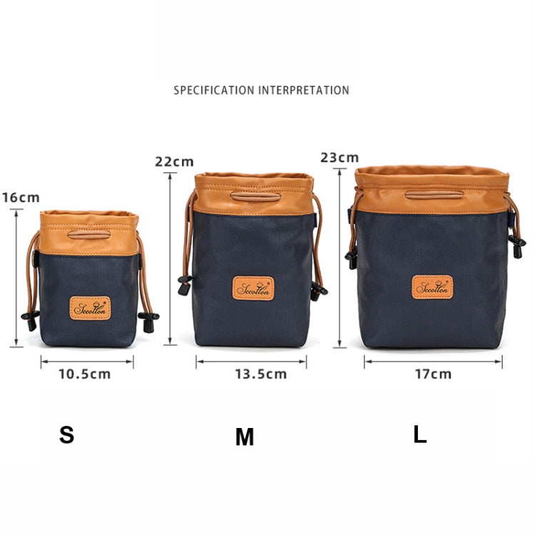 S.C.COTTON Camera Lens Protection Bag Liner Bag Waterproof Camera Storage Bag, Size: L(Khaki) - free shipping - PMC TechLife - Order now!