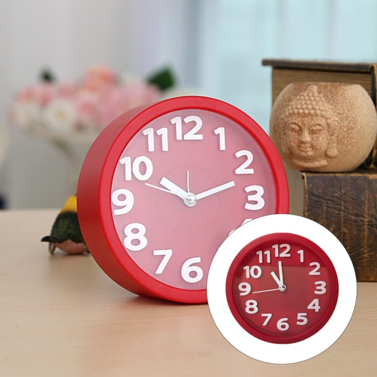 Round 12cm Candy Color Stereo Digital Silent Alarm Clock Children Student Alarm Clock(Red) - Alarm Clocks by PMc TechLife | Online Shopping South Africa | PMc TechLife | Buy Now Pay Later Mobicred