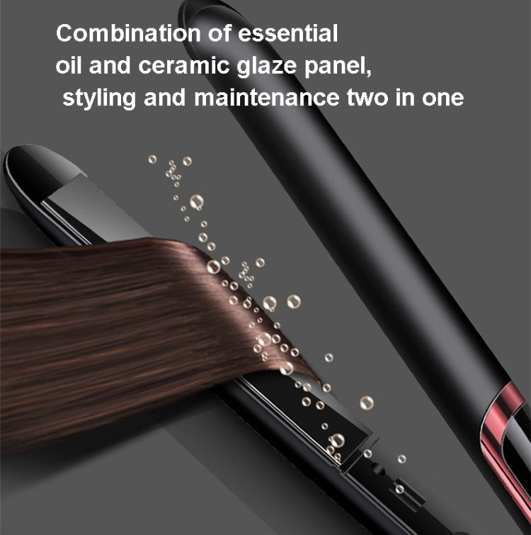 35W 2 In 1 Curling and Straightening Dual-use Electric Splin,Specification: UK Plug(Black) - free shipping - PMC TechLife - Order now!