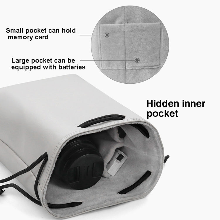 Baona Camera Bag Lens Drawstring Pouch, Size: Medium(Black) - free shipping - PMC TechLife - Order now!