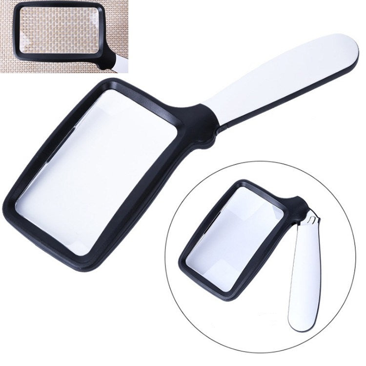 2X Handheld Folding Five LED Lights For Elderly People Reading Newspapers HD Acrylic Optical Lens Magnifying Glass - Hand Held Style by PMC TechLife | Online Shopping South Africa | PMC TechLife | Buy Now Pay Later Mobicred