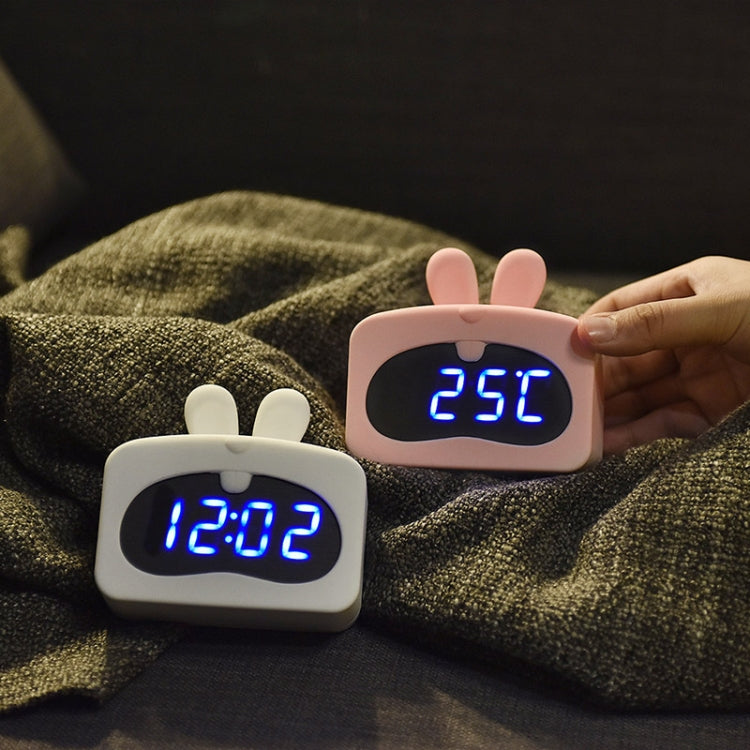 Mini Cute Cartoon Multifunctional Digital Luminous Thermometer Small Alarm Clock(Blue Dog) - Alarm Clocks by PMc TechLife | Online Shopping South Africa | PMc TechLife | Buy Now Pay Later Mobicred