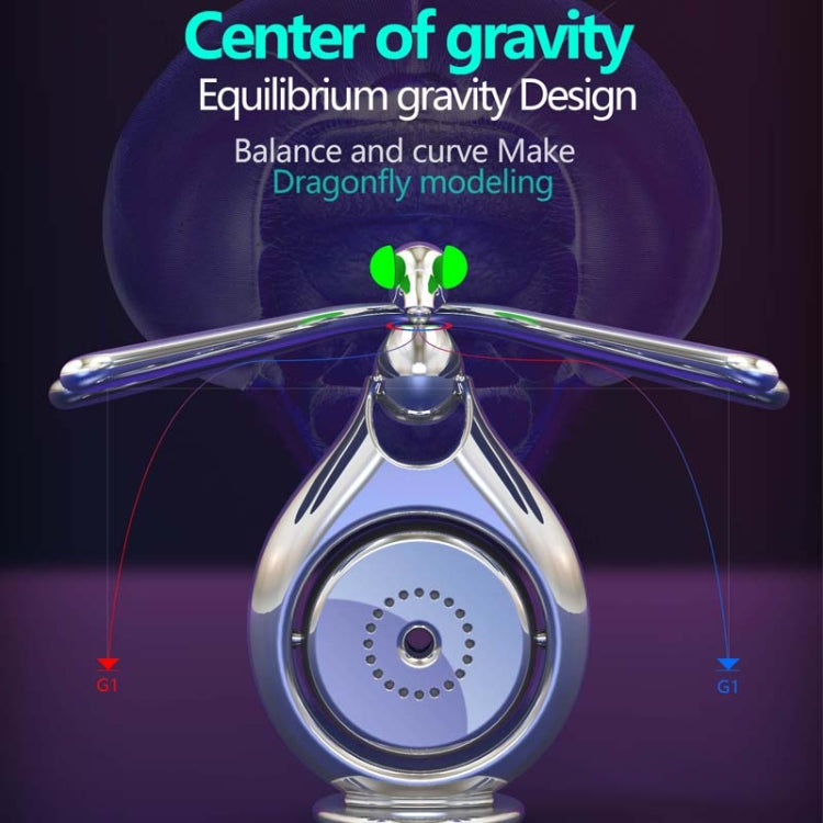 Car Aromatherapy Rotating Balance Dragonfly Creative Perfume Decoration(Silver) - free shipping - PMC TechLife - Order now!
