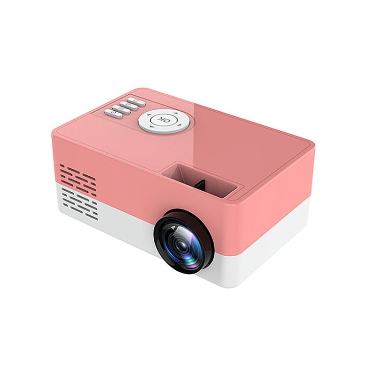 S261/J16 Home Mini HD 1080P Portable LED Projector, Support TF Card / AV / U Disk, Plug Specification:UK Plug(Pink White) - free shipping - PMC Jewellery - Order now!