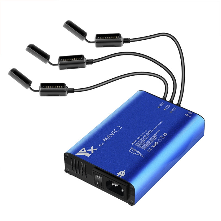 YX For DJI MAVIC 2  Aluminum Alloy Charger with Switch, Plug Type:US Plug - free shipping - PMC TechLife - Order now!