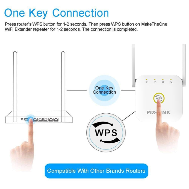 PIX-LINK WR22 300Mbps Wifi Wireless Signal Amplification Enhancement Extender, Plug Type:AU Plug(Black) - free shipping - PMC Jewellery - Order now!