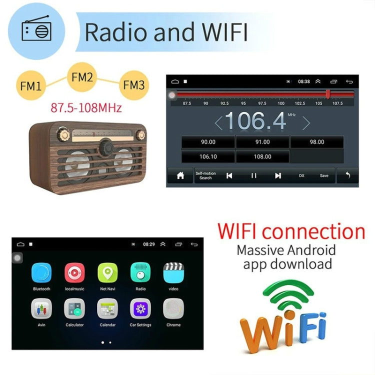 Universal Machine Android Smart Navigation Car Navigation DVD Reversing Video Integrated Machine, Size:9inch 2+16G, Specification:Standard - Car DVD by PMC TechLife | Online Shopping South Africa | PMC TechLife | Buy Now Pay Later Mobicred