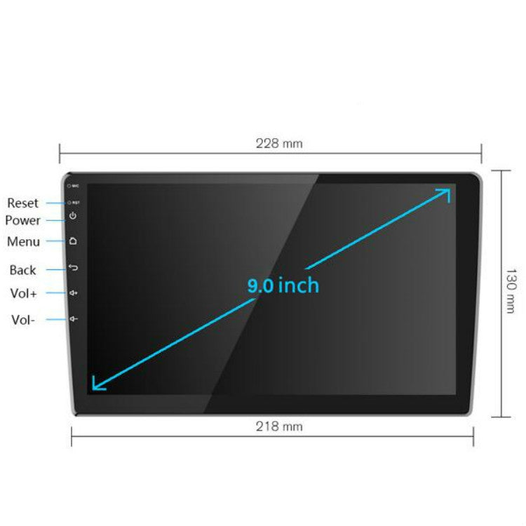 Universal Machine Android Smart Navigation Car Navigation DVD Reversing Video Integrated Machine, Size:9inch 2+16G, Specification:Standard+4 Lights Camera - Car DVD by PMC TechLife | Online Shopping South Africa | PMC TechLife | Buy Now Pay Later Mobicred