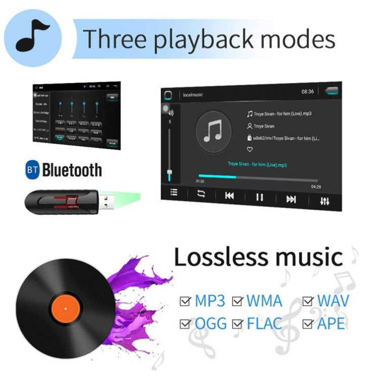 Universal Machine Android Smart Navigation Car Navigation DVD Reversing Video Integrated Machine, Size:9inch 2+16G, Specification:Standard+4 Lights Camera - Car DVD by PMC TechLife | Online Shopping South Africa | PMC TechLife | Buy Now Pay Later Mobicred