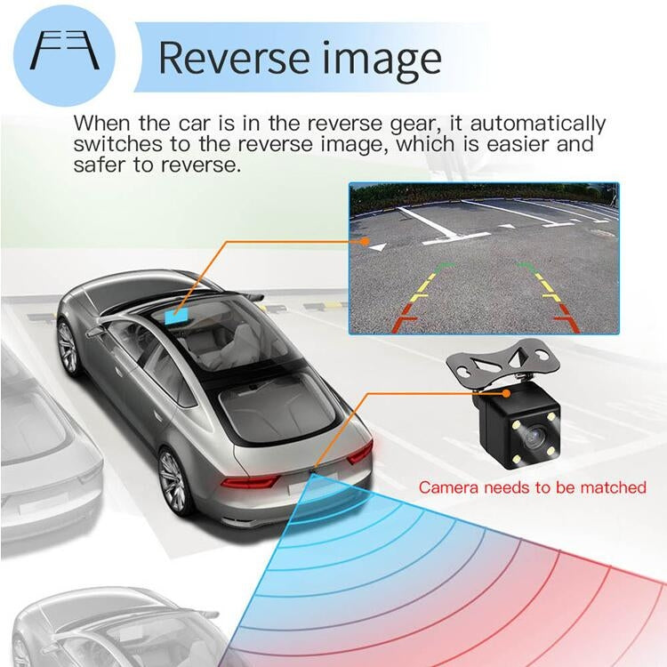 Universal Machine Android Smart Navigation Car Navigation DVD Reversing Video Integrated Machine, Size:10inch 2+32G, Specification:Standard+8 Lights Camera - Car DVD by PMC TechLife | Online Shopping South Africa | PMC TechLife | Buy Now Pay Later Mobicred