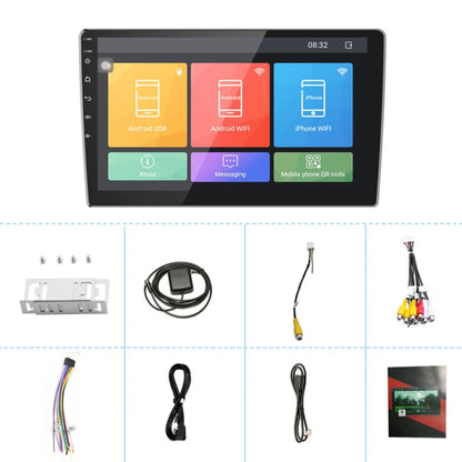 Universal Machine Android Smart Navigation Car Navigation DVD Reversing Video Integrated Machine, Size:10inch 2+32G, Specification:Standard+8 Lights Camera - Car DVD by PMC Jewellery | Online Shopping South Africa | PMC Jewellery | Buy Now Pay Later Mobicred