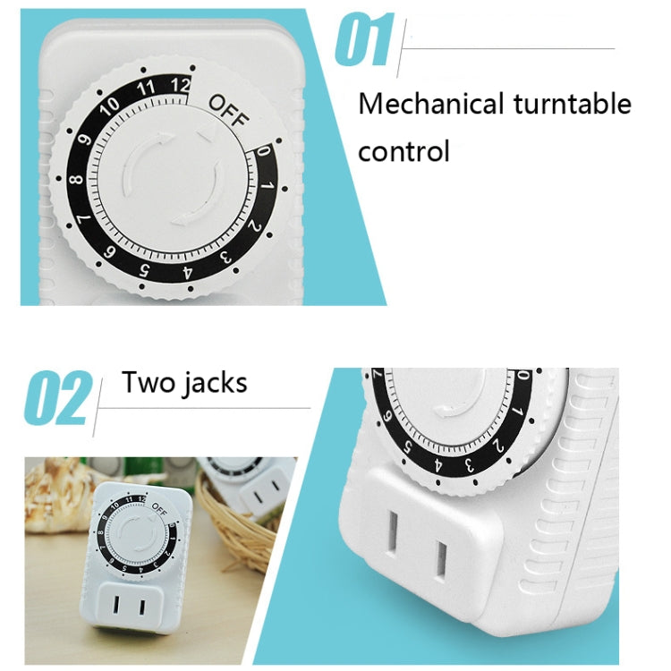 2 PCS ChangXin Electric Vehicle Timer Charger Mechanical Timer Socket Countdown Off Timer Socket(CX-05 110V) - Battery Charger by ChangXin | Online Shopping South Africa | PMC Jewellery | Buy Now Pay Later Mobicred