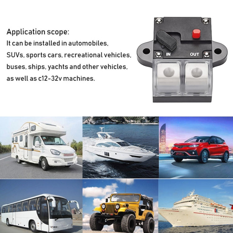 100A Auto Circuit Breaker Car Audio Fuse Holder Power Insurance Automatic Switch(Black) - Fuse by PMC TechLife | Online Shopping South Africa | PMC TechLife | Buy Now Pay Later Mobicred