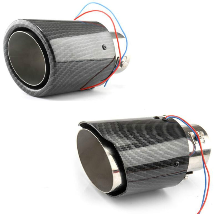 Car Modification Carbon Fiber Luminous Tail Throat LED Lights Modified Car Exhaust Pipe Spitfire Tail Throat, Style:Side(Blue) - Exhaust Pipes by PMC TechLife | Online Shopping South Africa | PMC TechLife | Buy Now Pay Later Mobicred