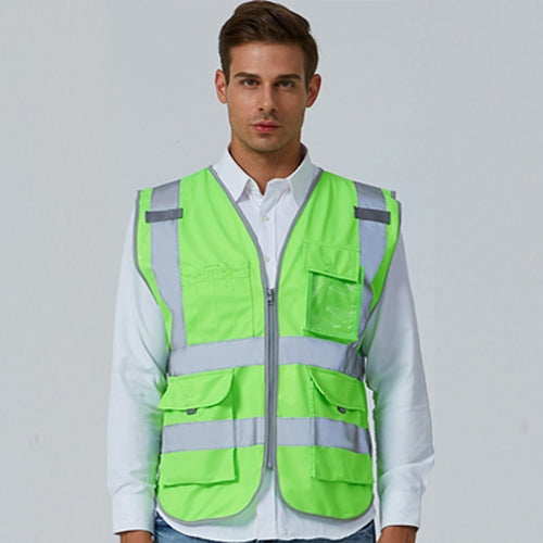 Multi-pockets Safety Vest Reflective Workwear Clothing, Size:XXL-Chest 130cm(Green) - Reflective Safety Clothing by PMC Jewellery | Online Shopping South Africa | PMC Jewellery | Buy Now Pay Later Mobicred