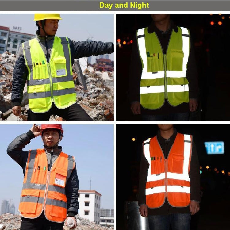 Multi-pockets Safety Vest Reflective Workwear Clothing, Size:XXL-Chest 130cm(Orange) - Reflective Safety Clothing by PMC Jewellery | Online Shopping South Africa | PMC Jewellery | Buy Now Pay Later Mobicred