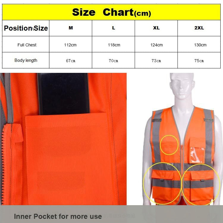 Multi-pockets Safety Vest Reflective Workwear Clothing, Size:L-Chest 118cm(Blue) - Reflective Safety Clothing by PMC Jewellery | Online Shopping South Africa | PMC Jewellery | Buy Now Pay Later Mobicred