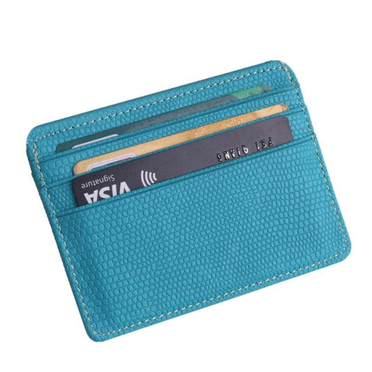 Lizard Pattern PU Leather Bank Card Set Card Package(Sky Blue) - Card & Passport Bags by PMC Jewellery | Online Shopping South Africa | PMC Jewellery | Buy Now Pay Later Mobicred