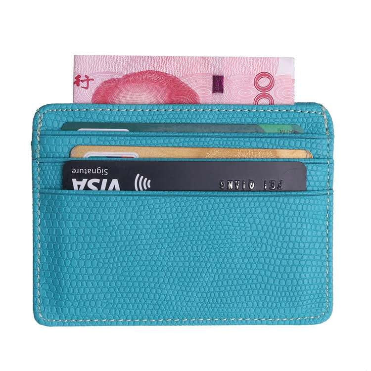 Lizard Pattern PU Leather Bank Card Set Card Package(Sky Blue) - Card & Passport Bags by PMC Jewellery | Online Shopping South Africa | PMC Jewellery | Buy Now Pay Later Mobicred