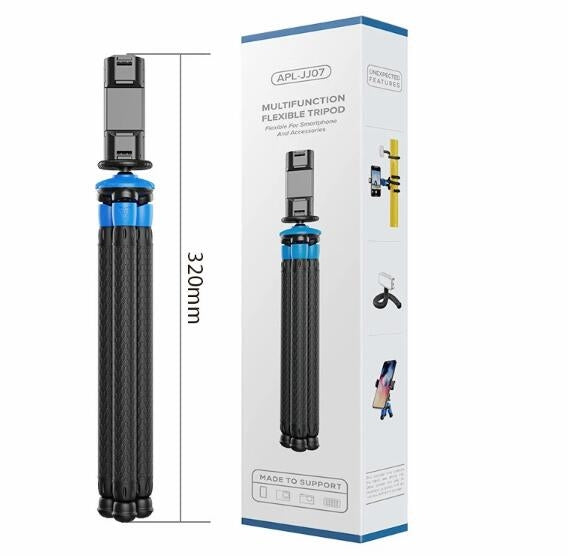 APEXEL APL-JJ07 Portable Hose Octopus Mini Mobile Phone Gopro Camera Selfie Live Stand(Blue Black) - Stand by APEXEL | Online Shopping South Africa | PMC Jewellery | Buy Now Pay Later Mobicred