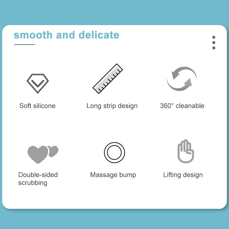 Silicone Massage Pull Strap Bath Brush Powerful Exfoliating Rubbing Bath Artifact(Sky Blue) - Bath Brushes & Sponges by PMC TechLife | Online Shopping South Africa | PMC TechLife