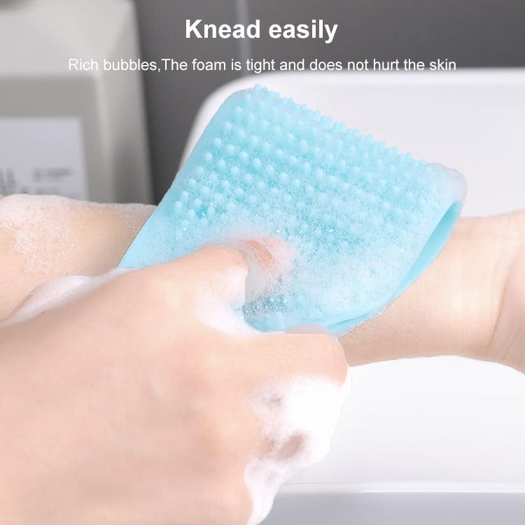 Silicone Massage Pull Strap Bath Brush Powerful Exfoliating Rubbing Bath Artifact(Sky Blue) - Bath Brushes & Sponges by PMC TechLife | Online Shopping South Africa | PMC TechLife