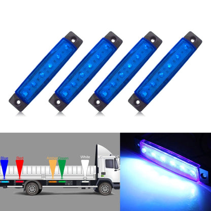 4 PCS 12V 6 SMD Auto Car Bus Truck Wagons External Side Marker Lights LED Trailer Indicator Light Rear Side Lamp(Blue) - Clearance Lights by PMC Jewellery | Online Shopping South Africa | PMC Jewellery | Buy Now Pay Later Mobicred