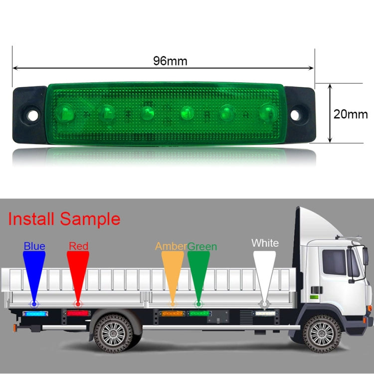 4 PCS 12V 6 SMD Auto Car Bus Truck Wagons External Side Marker Lights LED Trailer Indicator Light Rear Side Lamp(Blue) - Clearance Lights by PMC Jewellery | Online Shopping South Africa | PMC Jewellery | Buy Now Pay Later Mobicred