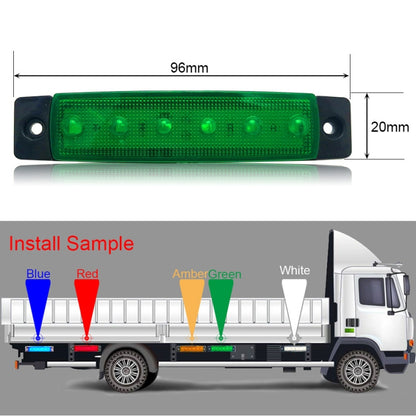 4 PCS 12V 6 SMD Auto Car Bus Truck Wagons External Side Marker Lights LED Trailer Indicator Light Rear Side Lamp(Blue) - Clearance Lights by PMC Jewellery | Online Shopping South Africa | PMC Jewellery | Buy Now Pay Later Mobicred