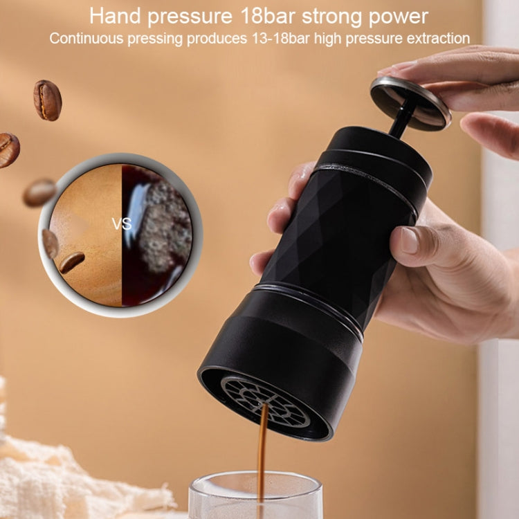 Portable Hand Pressure Espresso Machine Outdoor Accompanying Mini Coffee Cup(Black) - free shipping - PMC TechLife - Order now!