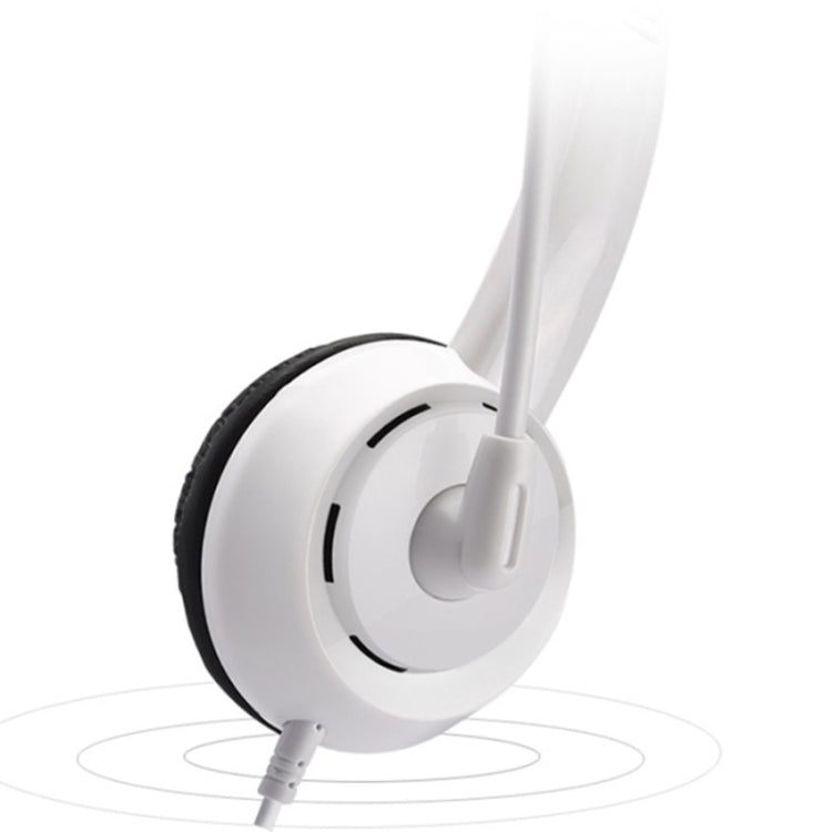 DANYIN DT326 Head-mounted Desktop Computer Children Learning Wire Headset with Microphone, Cable Length:1.8m, Style:Single Hole Four-level(White) - free shipping - PMC TechLife - Order now!