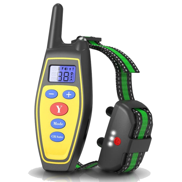 Dog Training Device Remote Control Bark Control Charging Water-resistant Pet Training Collar with Electric Shock Vibration(Yellow) - Training Aids by PMC TechLife | Online Shopping South Africa | PMC TechLife | Buy Now Pay Later Mobicred