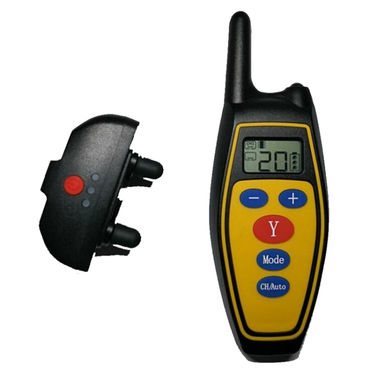Dog Training Device Remote Control Bark Control Charging Water-resistant Pet Training Collar with Electric Shock Vibration(Yellow) - Training Aids by PMC TechLife | Online Shopping South Africa | PMC TechLife | Buy Now Pay Later Mobicred