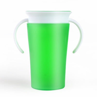 360 Degrees Rotated Baby Learning Drinking Cup With Double Handle Flip(Green) - Cups & Silicone Nipple by PMC Jewellery | Online Shopping South Africa | PMC Jewellery | Buy Now Pay Later Mobicred