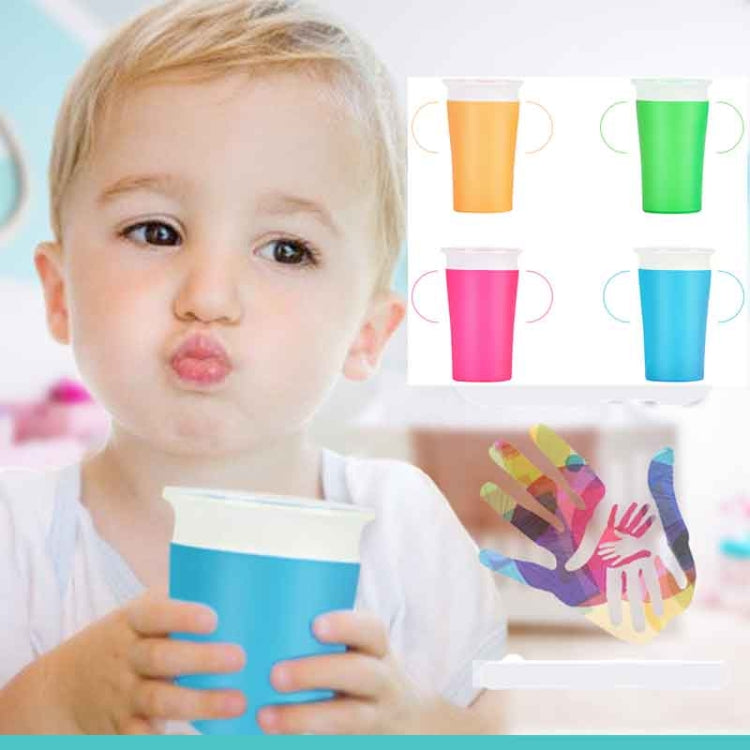 360 Degrees Rotated Baby Learning Drinking Cup With Double Handle Flip(Green) - Cups & Silicone Nipple by PMC Jewellery | Online Shopping South Africa | PMC Jewellery | Buy Now Pay Later Mobicred