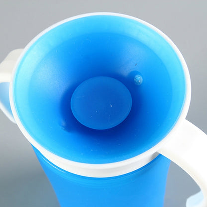 360 Degrees Rotated Baby Learning Drinking Cup With Double Handle Flip(Blue) - Cups & Silicone Nipple by PMC Jewellery | Online Shopping South Africa | PMC Jewellery | Buy Now Pay Later Mobicred