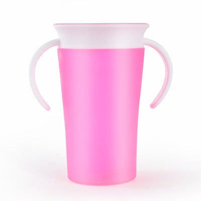 360 Degrees Rotated Baby Learning Drinking Cup With Double Handle Flip(Pink) - Cups & Silicone Nipple by PMC Jewellery | Online Shopping South Africa | PMC Jewellery | Buy Now Pay Later Mobicred