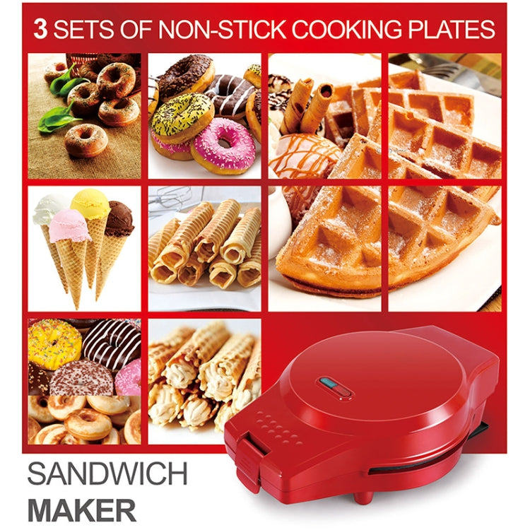 3-in-1 Multi-Function Eleictric Baking Pan Breakfast Maker Donut Sandwich Waffle Maker Pizza Maker, EU Plug - free shipping - PMC TechLife - Order now!