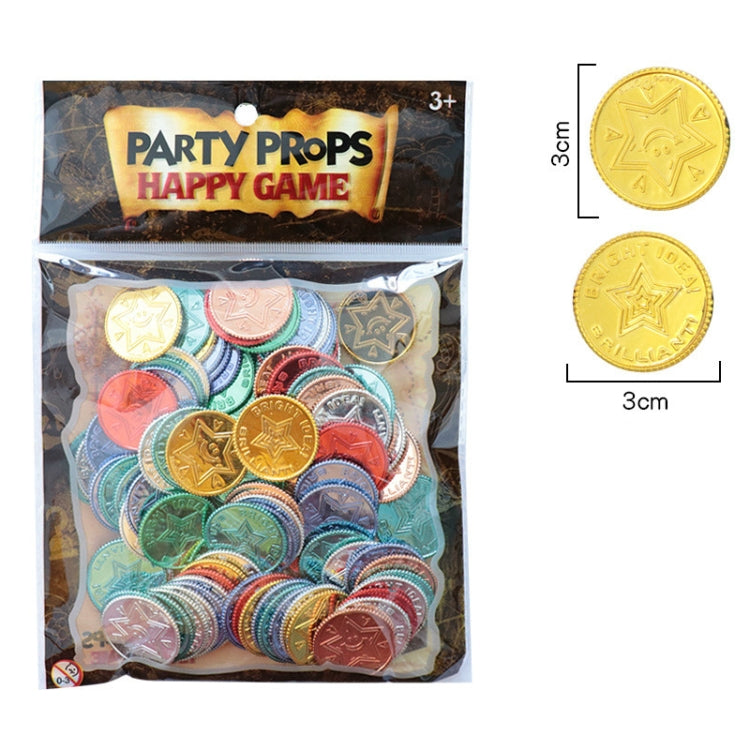 100 PCS / Bag Pirate Gold Coin Seven Color Lucky Coin Christmas Game Props - Table Games by PMC Jewellery | Online Shopping South Africa | PMC Jewellery