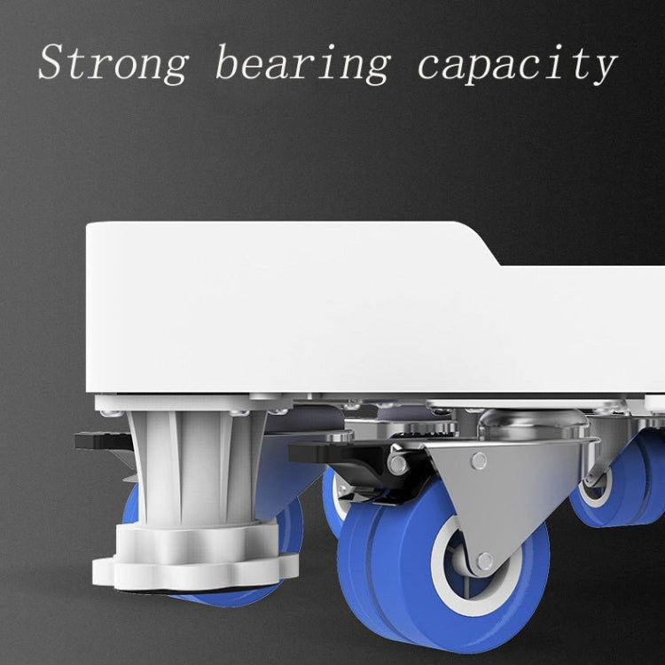 Double Tubes 4 Wheels + 8 Legs Adjustable Stainless Steel Refrigerator Bracket Washing Machine Base Bracket - free shipping - PMC TechLife - Order now!