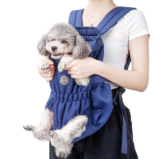 Doglemi Pet Outing Backpack Dog Shoulder Chest Bag Breathable Mesh Dog Cat Bag, Size:L(Blue) - Pet Bags by Doglemi | Online Shopping South Africa | PMC Jewellery | Buy Now Pay Later Mobicred