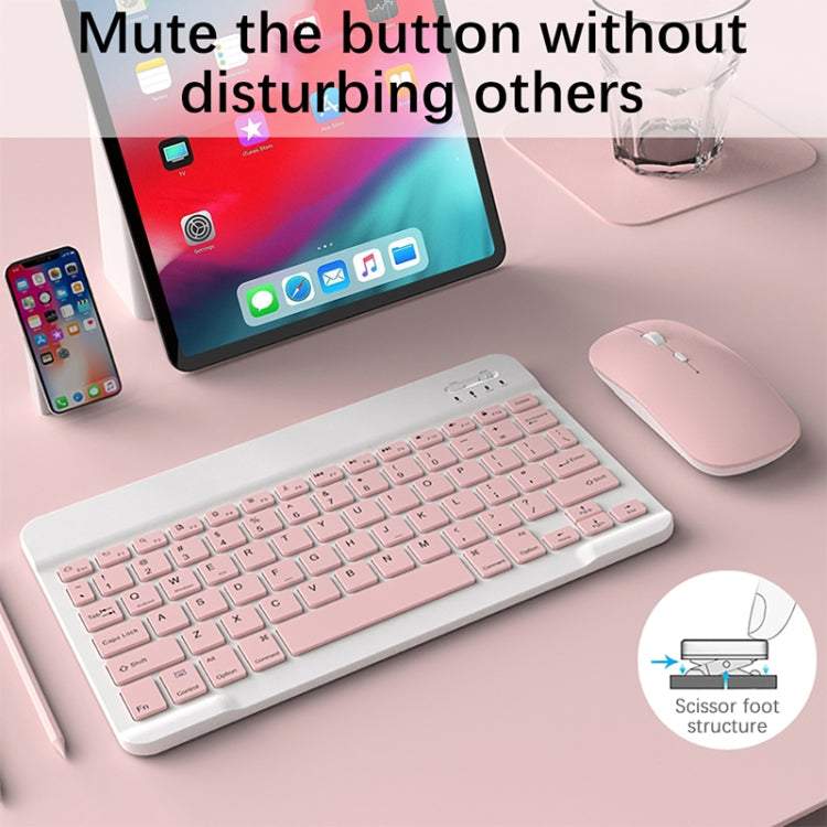 Universal Ultra-Thin Portable Bluetooth Keyboard and Mouse Set For Tablet Phones, Size:7 inch(Yellow Keyboard + Yellow mouse) - Universal Keyboard by PMC TechLife | Online Shopping South Africa | PMC TechLife