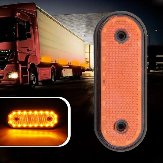 5 PCS MK-095 24V 20 LEDs Universal Truck Side Lights Truck Trailer Tail Lights(Yellow) - Warning Lights by PMC Jewellery | Online Shopping South Africa | PMC Jewellery | Buy Now Pay Later Mobicred