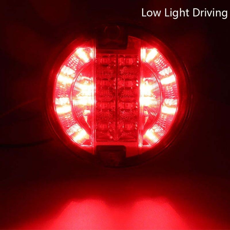 4 Inch 20 LEDs10-30V Wide Pressure Truck Tail Light 20LED Round Truck Tail Light Bread Light(Yellow) - Brake Lights by PMC Jewellery | Online Shopping South Africa | PMC Jewellery | Buy Now Pay Later Mobicred