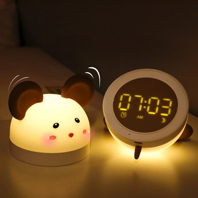 Cute Mouse Silicon Night Light with Electronic Alarm Clock Function Bedside Sleeping Desk Lamp Learning Clock - Night Lights by PMc TechLife | Online Shopping South Africa | PMc TechLife | Buy Now Pay Later Mobicred