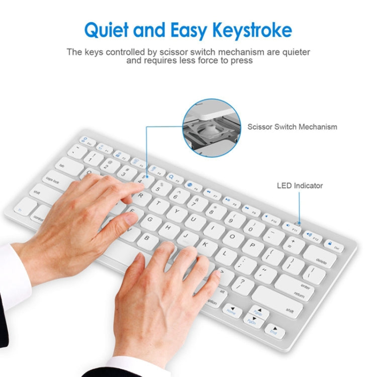 X5 Ultra-Thin Mini Wireless Keyboard + Wireless Mouse Set, Support Win / Android / IOS System(Silver) - Universal Keyboard by PMC TechLife | Online Shopping South Africa | PMC TechLife